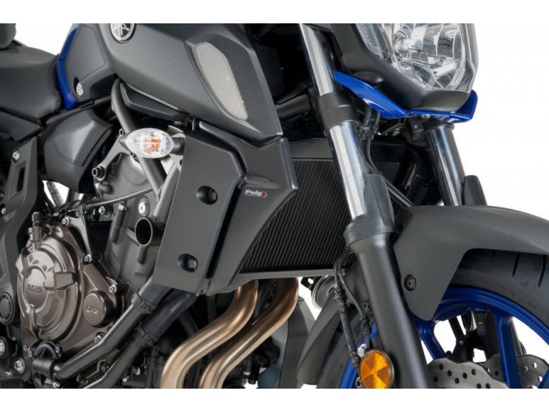 Radiator side panels PUIG 9730J matt black stickers included