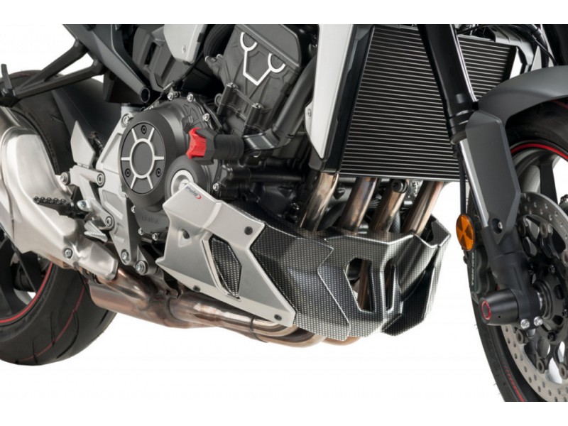 Engine spoiler PUIG 9746C carbon look stickers included