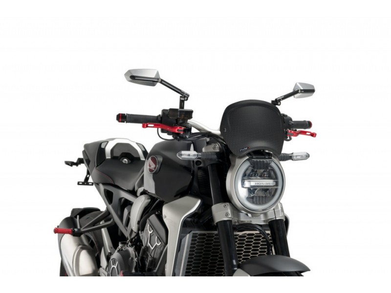 Windshield PUIG FRONTAL PLATE 9768C carbon look