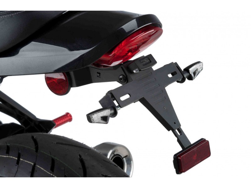 Adjustable license support PUIG 9597N Negru