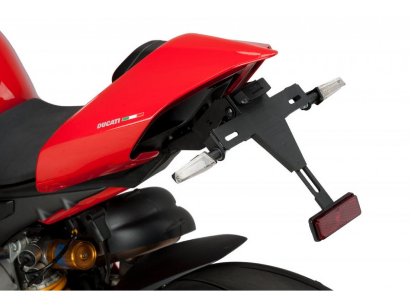 Adjustable license support PUIG 9751N Negru