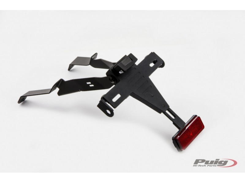 Adjustable license support PUIG 9653N Negru