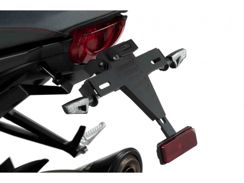 Adjustable license support PUIG 9786N Negru