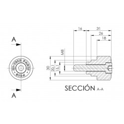 Mirror adaptor PUIG 9764N Negru to bar end Mirror adaptor PUIG 9764N Negru to bar end
