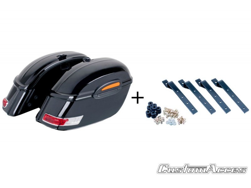 Genti rigide CUSTOMACCES TOURING AMZ002N Negru pair, with KF universal support