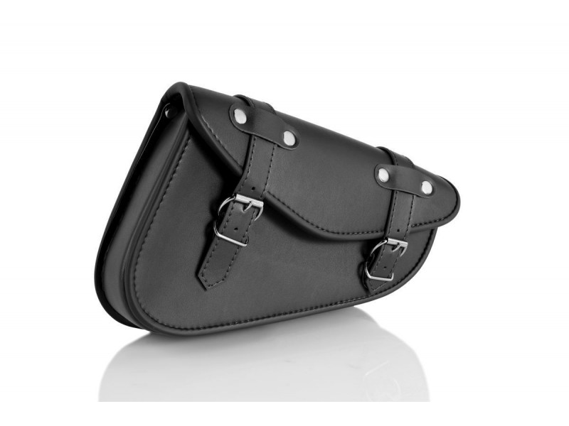 Leather saddlebag CUSTOMACCES DETROIT AP0002N Negru dreapta