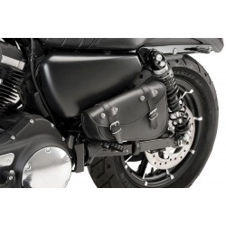 Leather saddlebag CUSTOMACCES DETROIT AP0003N Negru stanga Leather saddlebag CUSTOMACCES DETROIT AP0003N Negru stanga