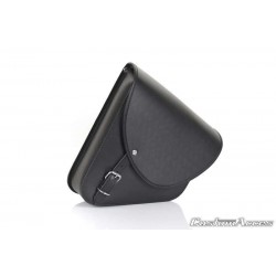 Leather saddlebag CUSTOMACCES BARCELONA AP0004N Negru dreapta Leather saddlebag CUSTOMACCES BARCELONA AP0004N Negru dreapta