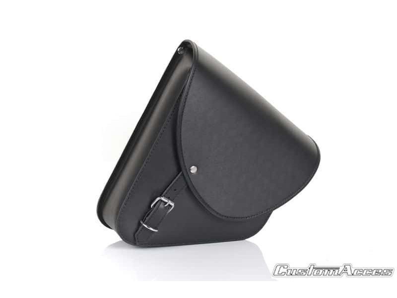 Leather saddlebag CUSTOMACCES BARCELONA AP0004N Negru dreapta