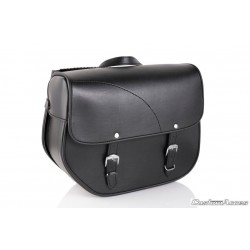 Leather saddlebag CUSTOMACCES SANT LOUIS AP0010N Negru stanga Leather saddlebag CUSTOMACCES SANT LOUIS AP0010N Negru stanga