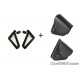 Leather saddlebag CUSTOMACCES BARCELONA APB002N Negru pair, with universal support