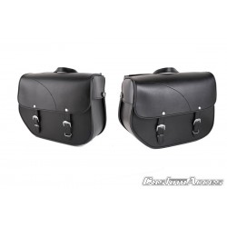 Leather saddlebag CUSTOMACCES SANT LOUIS APS001N Negru pereche Leather saddlebag CUSTOMACCES SANT LOUIS APS001N Negru pereche