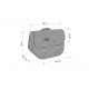 Leather saddlebag CUSTOMACCES SANT LOUIS APS002N Negru pair, with universal support