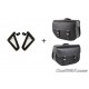 Leather saddlebag CUSTOMACCES SANT LOUIS APS002N Negru pair, with universal support