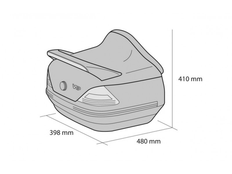 Top case CUSTOMACCES MERCEDES MT0005N Negru