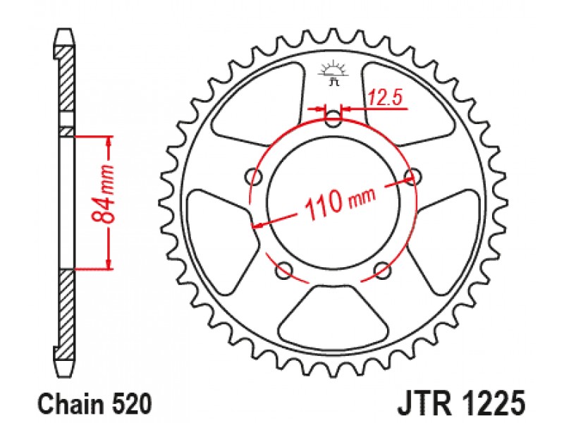 Foaie spate JT JTR 1225-40 40T, 520 Foaie spate JT JTR 1225-40 40T, 520