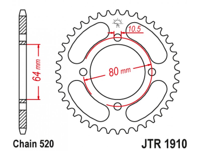 Foaie spate JT JTR 1910-36 36T, 520 Foaie spate JT JTR 1910-36 36T, 520