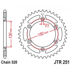 Foaie spate JT JTR 251-46 46T, 520 Foaie spate JT JTR 251-46 46T, 520