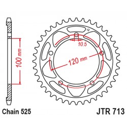 Foaie spate JT JTR 713-42 42T, 525 Foaie spate JT JTR 713-42 42T, 525