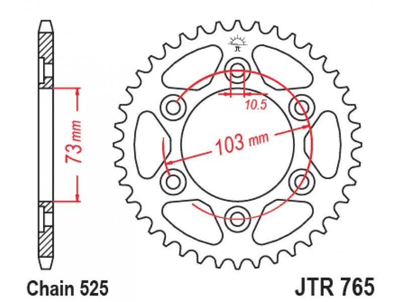 Foaie spate JT JTR 765-43 43T, 525 Foaie spate JT JTR 765-43 43T, 525
