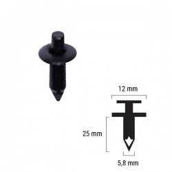 Plastic rivet RMS 121832018 Plastic rivet RMS 121832018