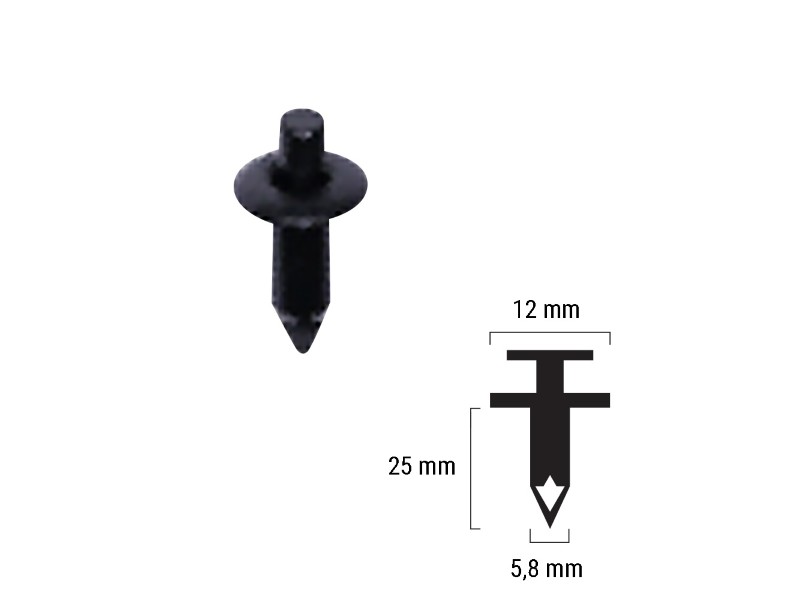 Plastic rivet RMS 121832018