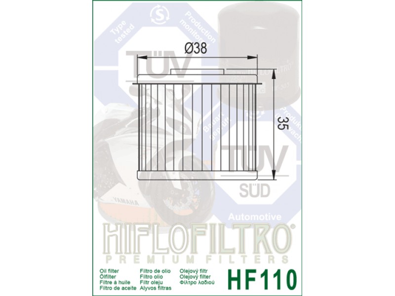 Filtru de ulei HIFLOFILTRO HF110 Filtru de ulei HIFLOFILTRO HF110