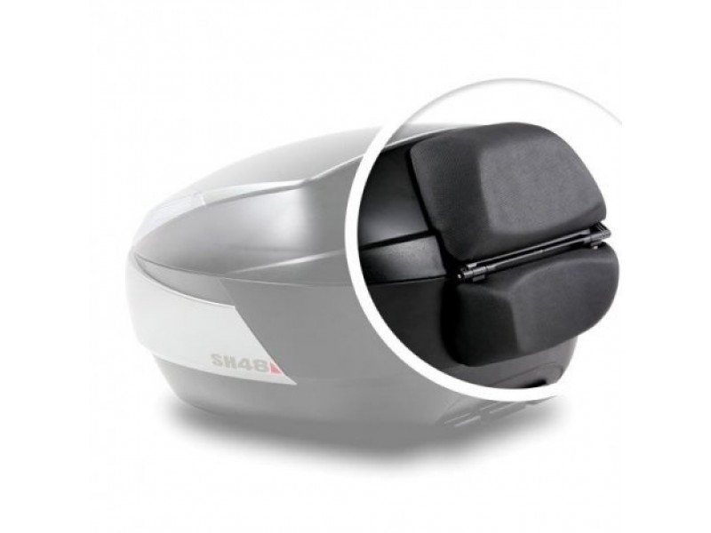 Top case SHAD SH48 D0B48306R Gri inchis with backrest, carbon cover and PREMIUM SMART lock