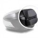 Top case SHAD SH48 D0B48306R Gri inchis with backrest, carbon cover and PREMIUM SMART lock