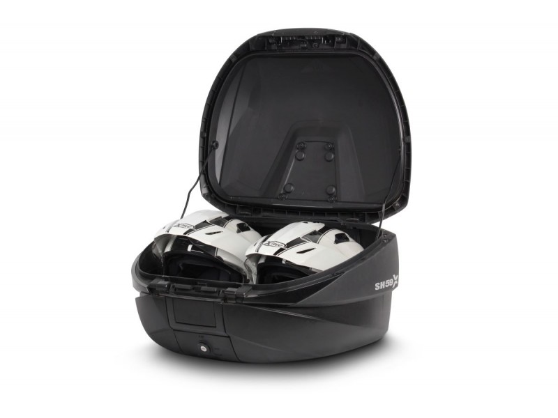 Top case SHAD SH59X D0B59200 negru cu capac de aluminiu (expandable concept) with PREMIUM SMART lock