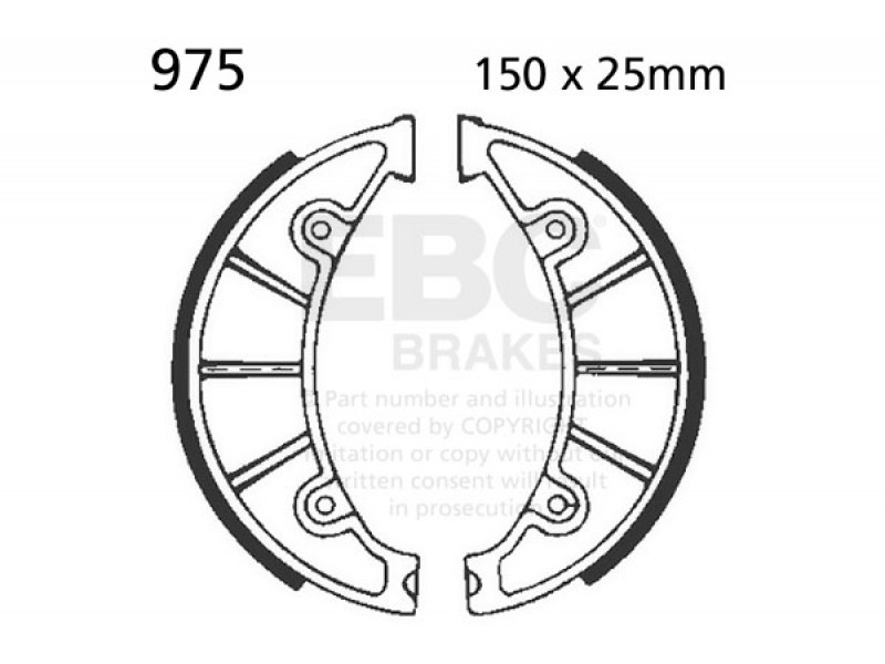 Brake shoe set EBC 975
