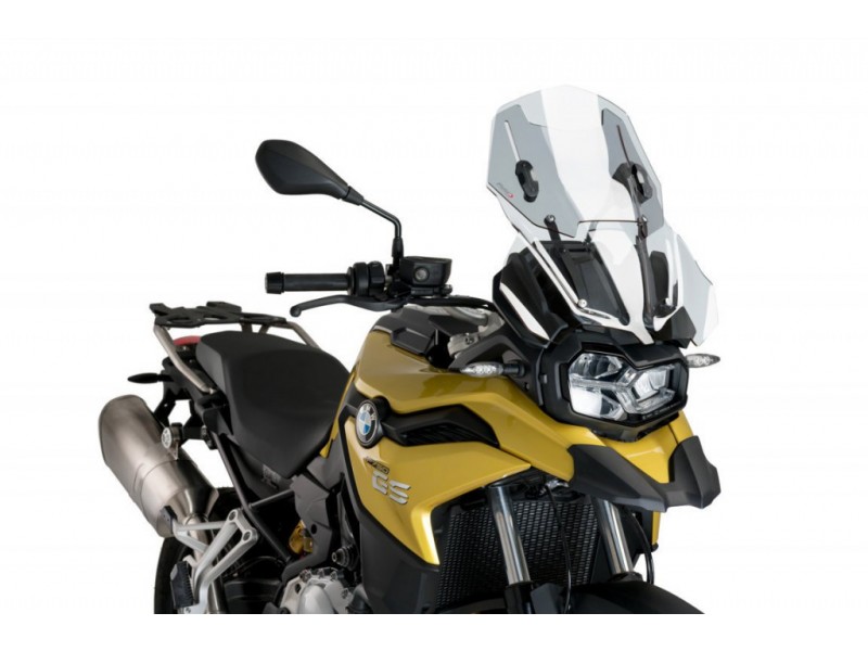 Windscreen PUIG RACING WITH SUPPORT + PROTECTION 3178W transparent