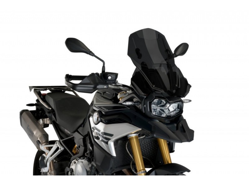 Windscreen PUIG RACING WITH SUPPORT + PROTECTION 3179F dark smoke