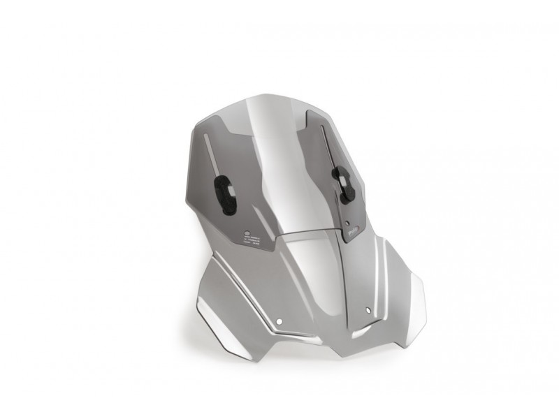 Windscreen PUIG RACING WITH SUPPORT + PROTECTION 3179H smoke