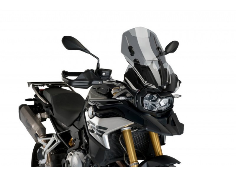 Windscreen PUIG RACING WITH SUPPORT + PROTECTION 3179H smoke