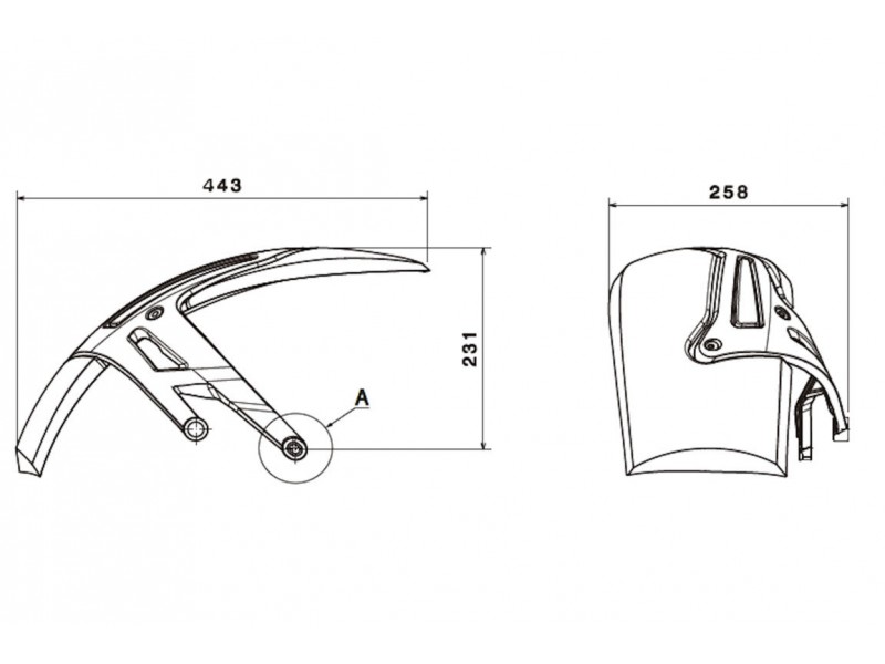 Aripa de spate PUIG 3503C carbon look