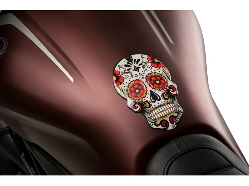 Tank pad PUIG SKULL 3673R Rosu