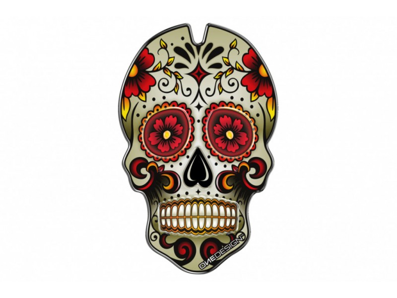 Tank pad PUIG SKULL 3673R Rosu