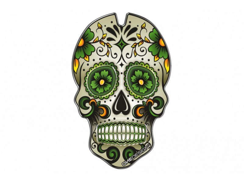 Tank pad PUIG SKULL 3673V verde