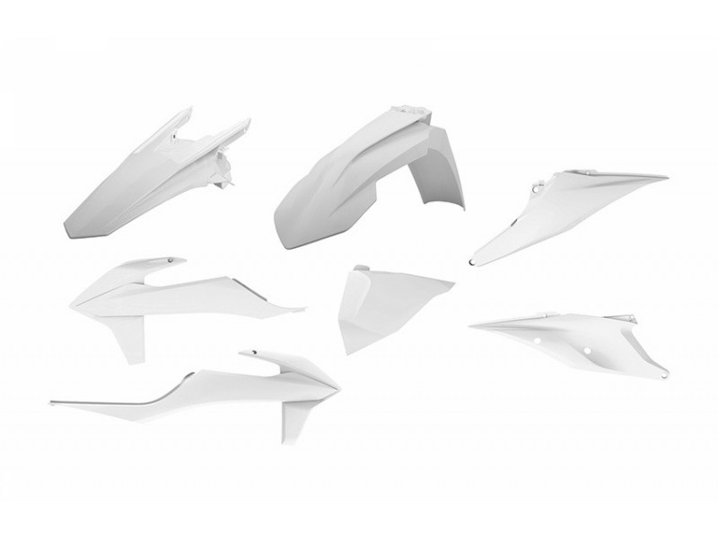 Kit plastice POLISPORT 90910 white KTM 2020 Kit plastice POLISPORT 90910 white KTM 2020