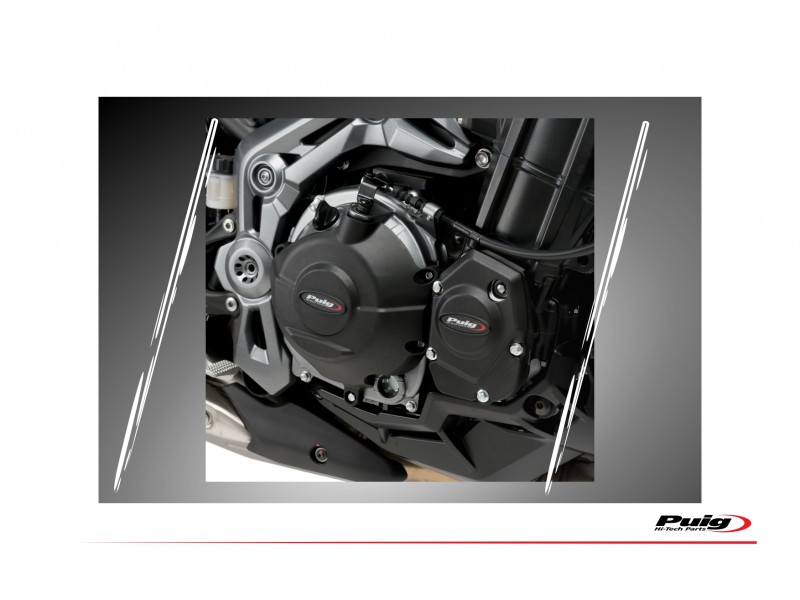 Engine protective covers PUIG 20169N Negru included right, left and alternator caps