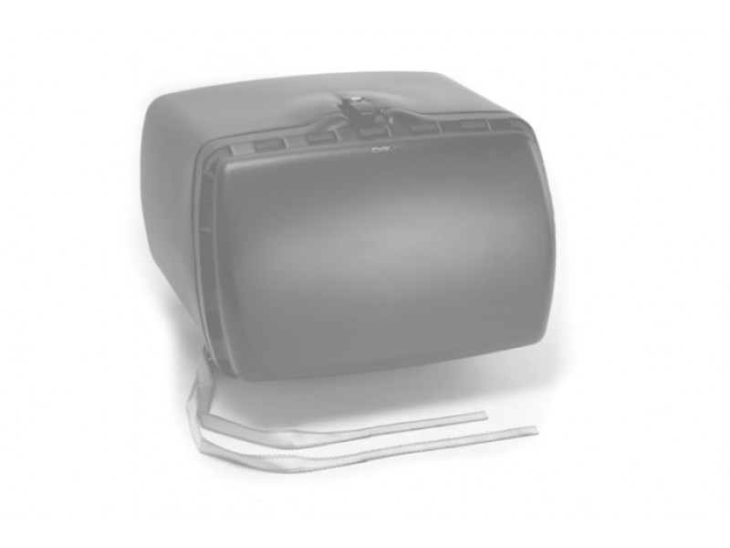 Top box PUIG MAXI BOX 3659B Alb with lock and attached with straps