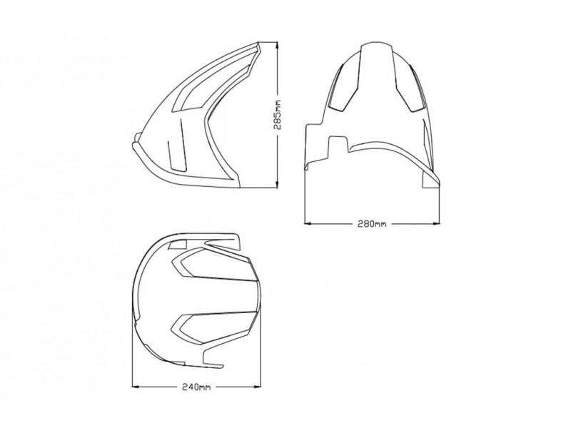 Aripa de spate PUIG 3567C carbon look