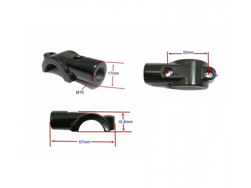 Brake/Clutch lever clamp JMT for 22mm handlebars with M10 right hand thread
