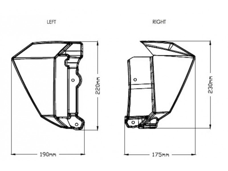 Radiator side panels PUIG 9371C carbon look