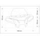 Windshield CUSTOMACCES BATWING EH0009W transparent