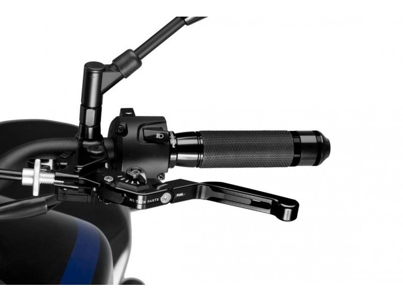 Clutch lever without adapter PUIG 3.0 24NNN extendable folding black/black