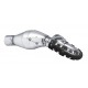 Exhaust head pipe guard POLISPORT ARMADILLO 8483800001 lung Negru