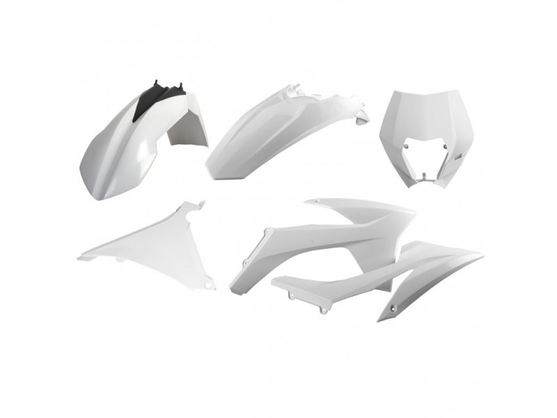 Kit plastice POLISPORT 90854 white ktm Kit plastice POLISPORT 90854 white ktm
