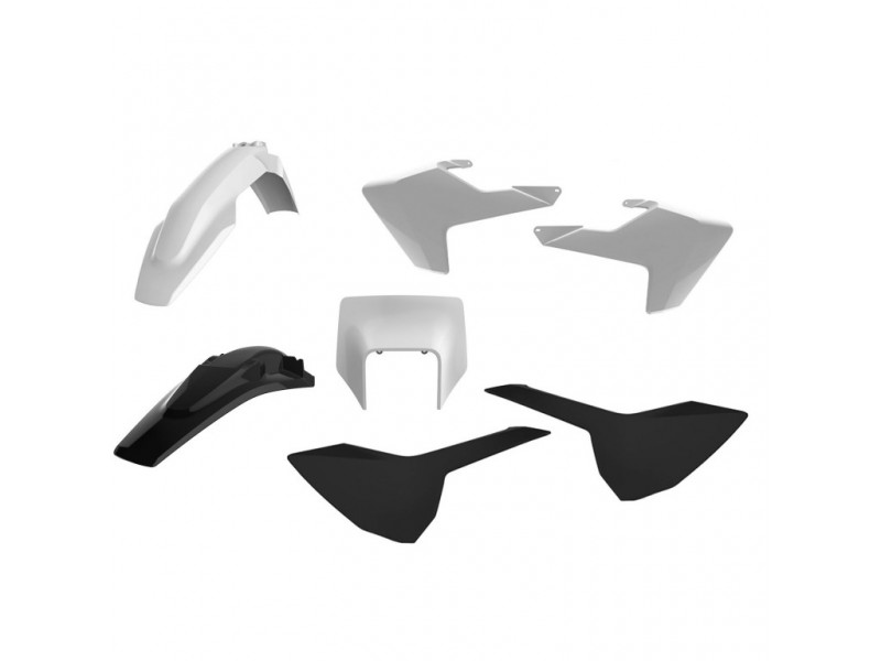 Kit plastice POLISPORT 90896 alb/negru Kit plastice POLISPORT 90896 alb/negru